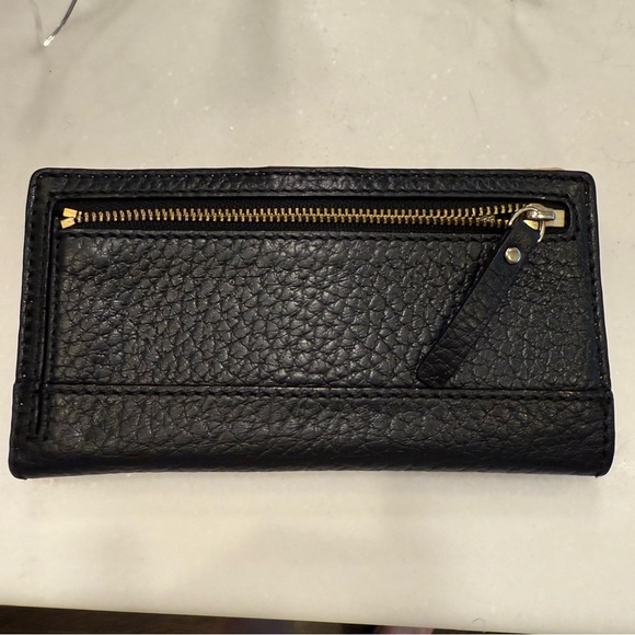 Kate Spade Women’s Bi-fold Long Wallet Black Pebble Leather Excellent! - Picture 4 of 15